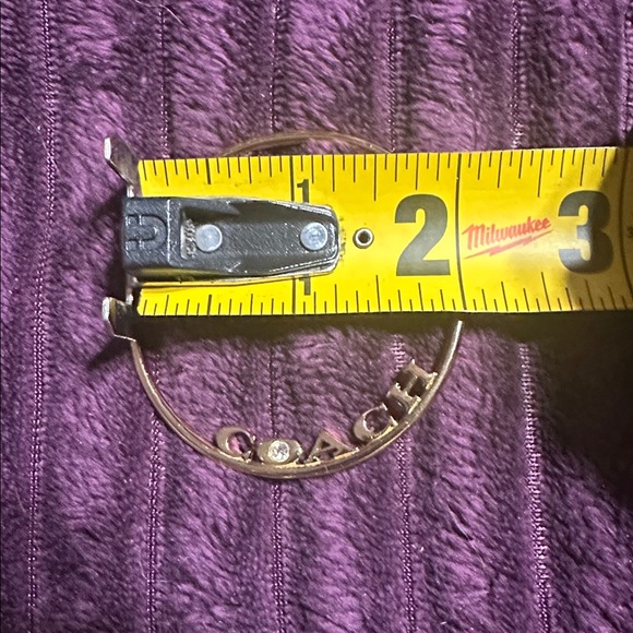 Coach Gold Logo Hoop Earrings - Picture 2 of 2